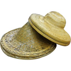 Sombrero chino de bambú