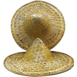 Sombrero chino de bambú
